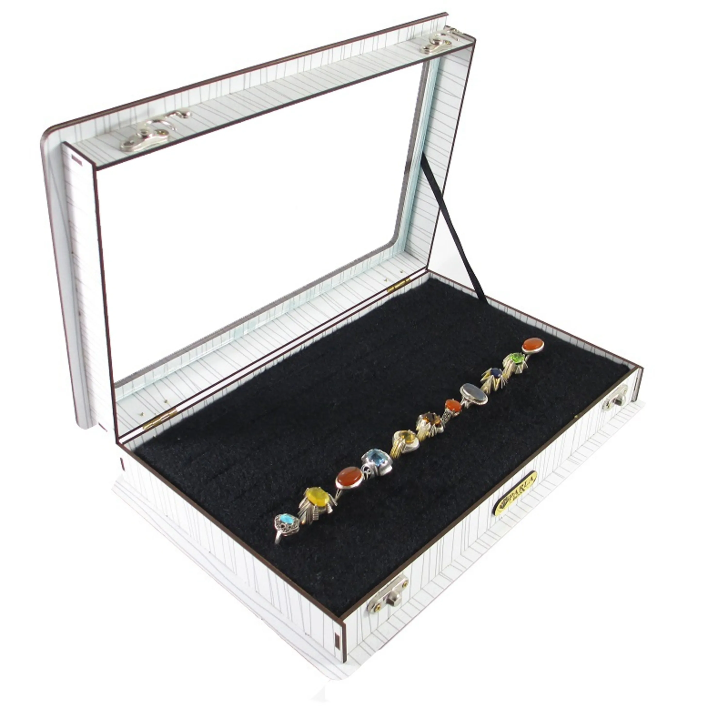 جعبه انگشتر 85 عددی سفید کد 2287